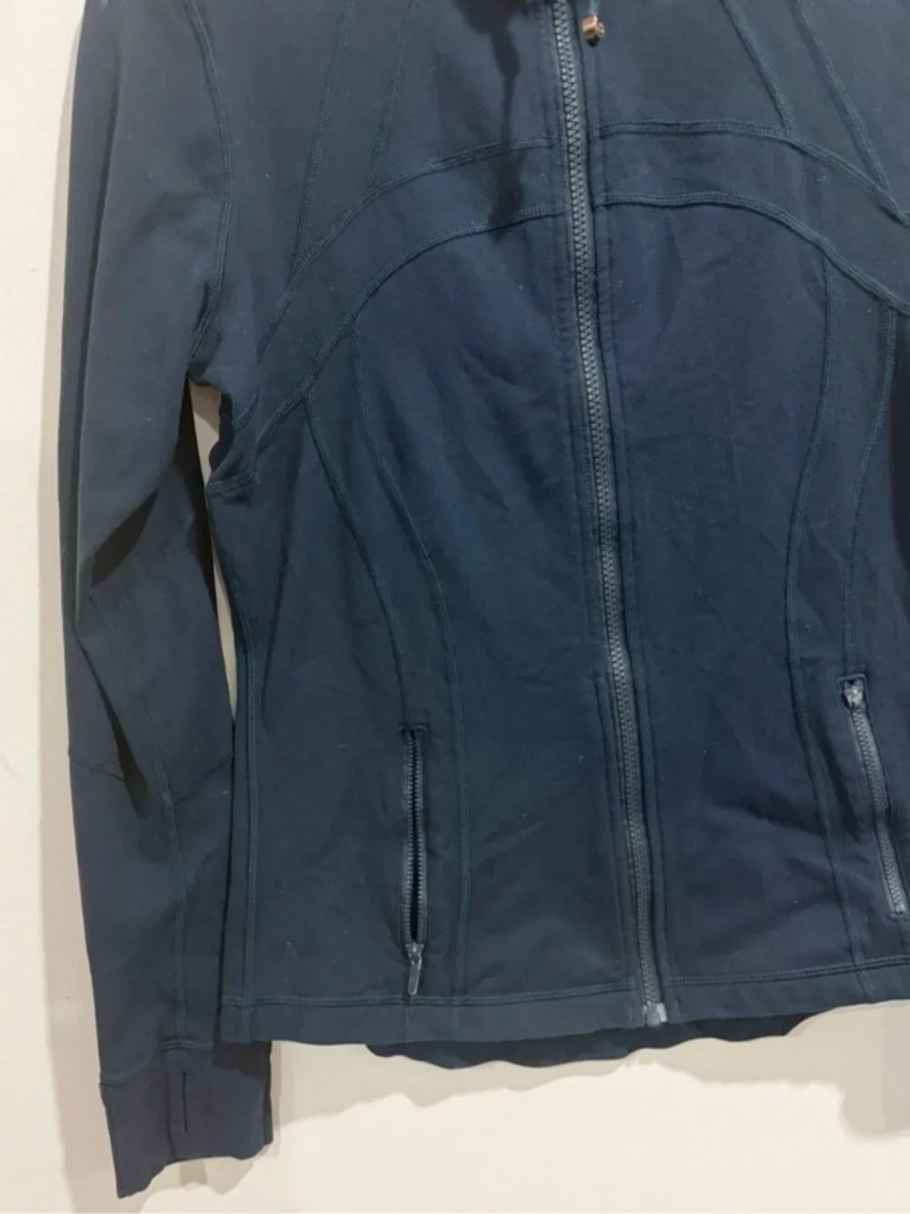 Lululemon Navy Blue Zip Up Athletic Jacket Size 10 Women’s Activewear